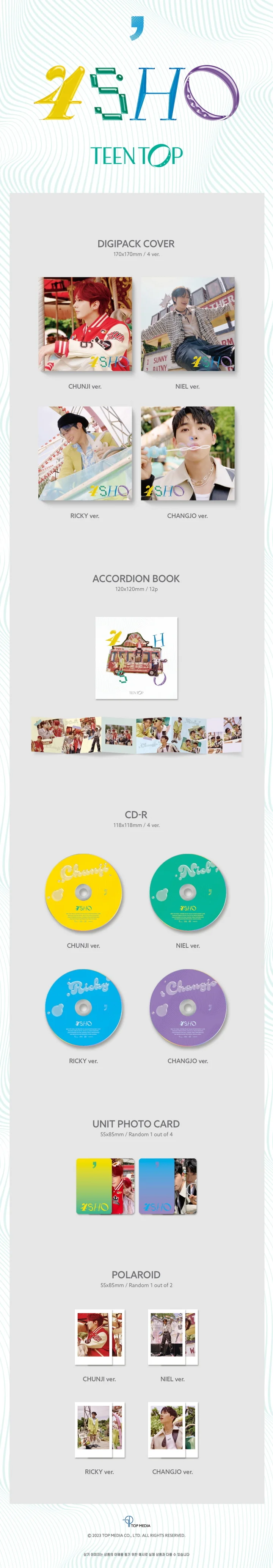 TEEN TOP - [4SHO] DIGIPACK 4 Version SET - Image 2