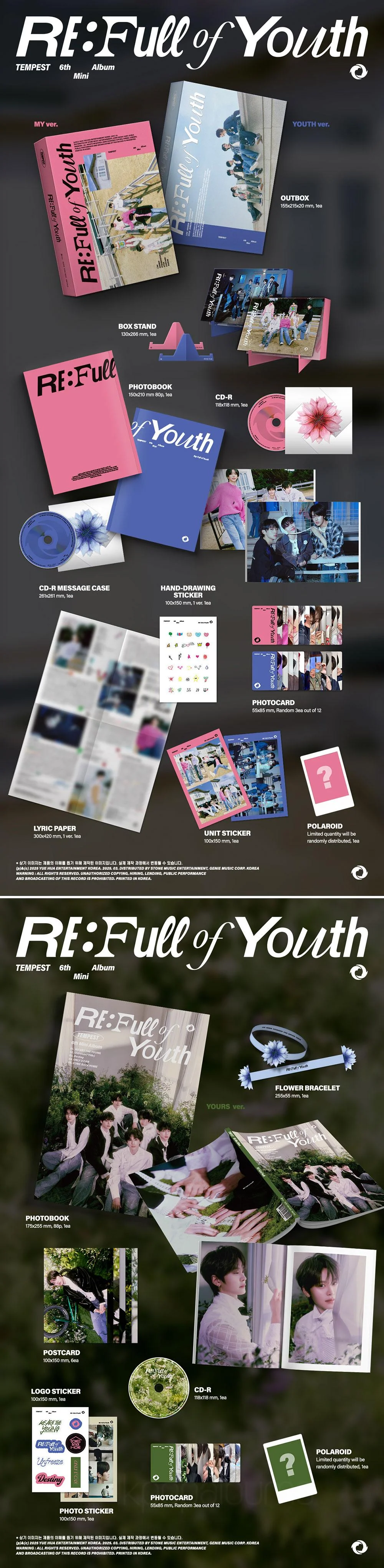 TEMPEST - [RE: FULL OF YOUTH] 6th Mini Album MY Version - Image 2