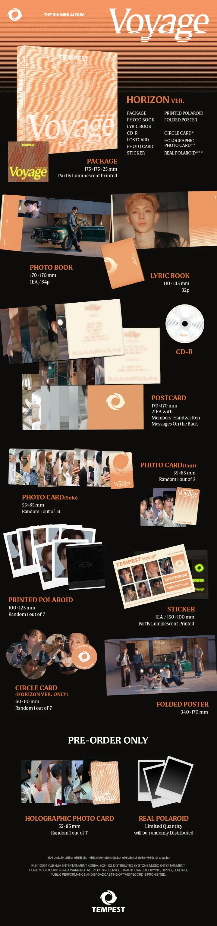 TEMPEST - [TEMPEST VOYAGE] 5th Mini Album HORIZON Version - Image 2