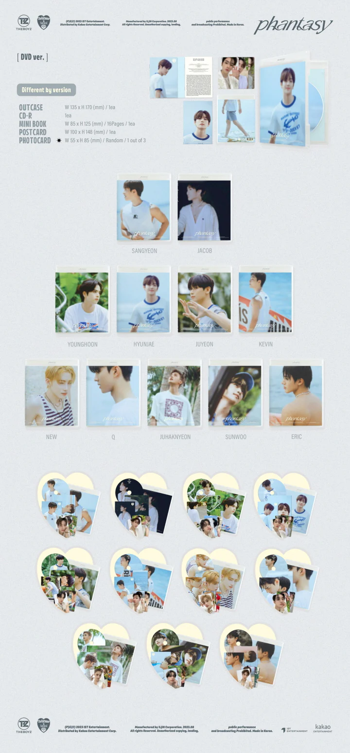 THE BOYZ - [PHANTASY : PART.1 CHRISTMAS IN AUGUST] 2nd Album DVD Version 11 Cover SET - Image 2