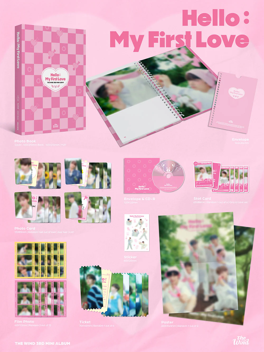 THE WIND - [HELLO : MY FIRST LOVE] 3th Album 2 Version SET - Image 3