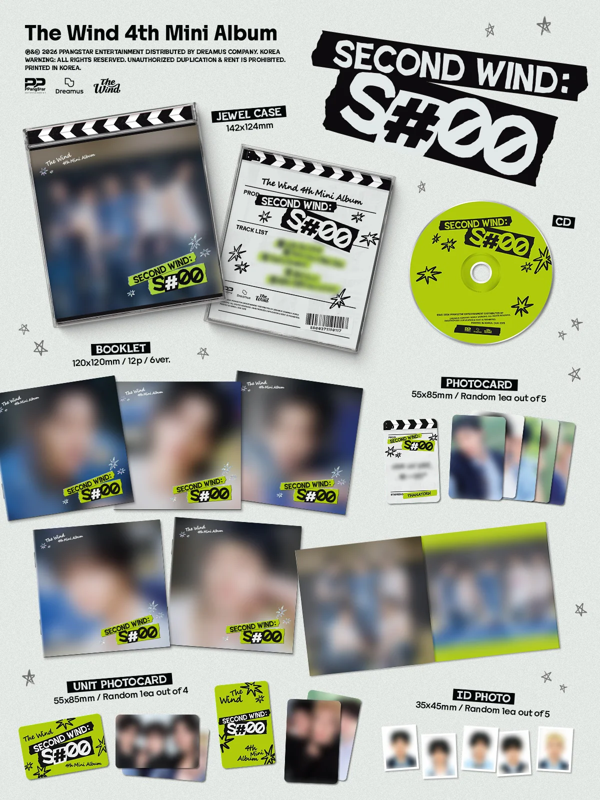 (PRE-ORDER) THE WIND - [SECOND WIND : S#00] 4th Mini Album JEWEL CASE GROUP Version - Image 2
