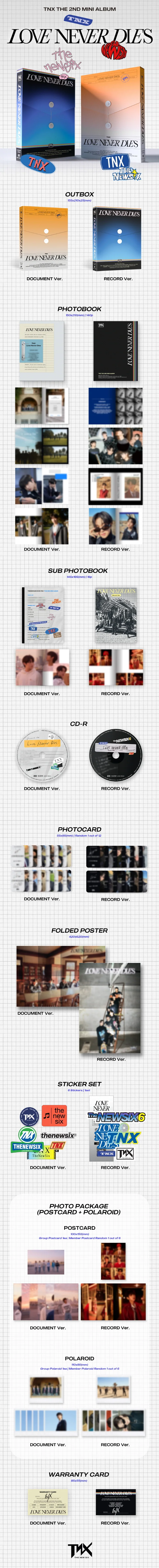 TNX - [Love Never Dies] 2nd Mini Album DOCUMENT Version - Image 2