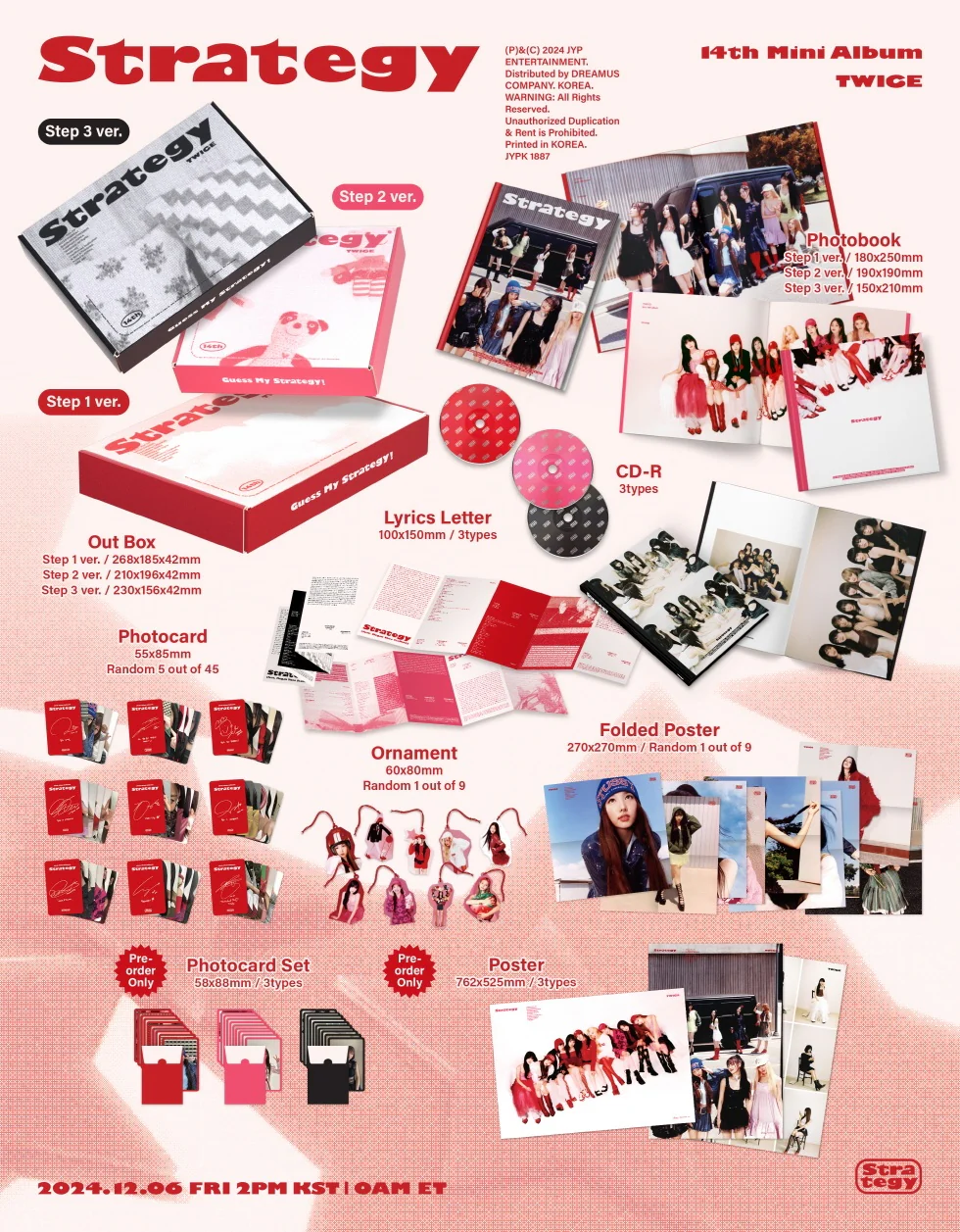 TWICE - [STRATEGY] 14th Mini Album 3 Version SET - Image 2