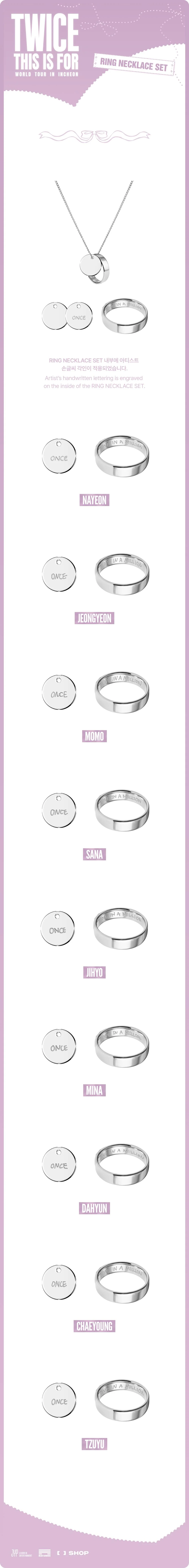 TWICE - [THIS IS FOR] WORLD TOUR MD RING NECKLACE SET - Image 2