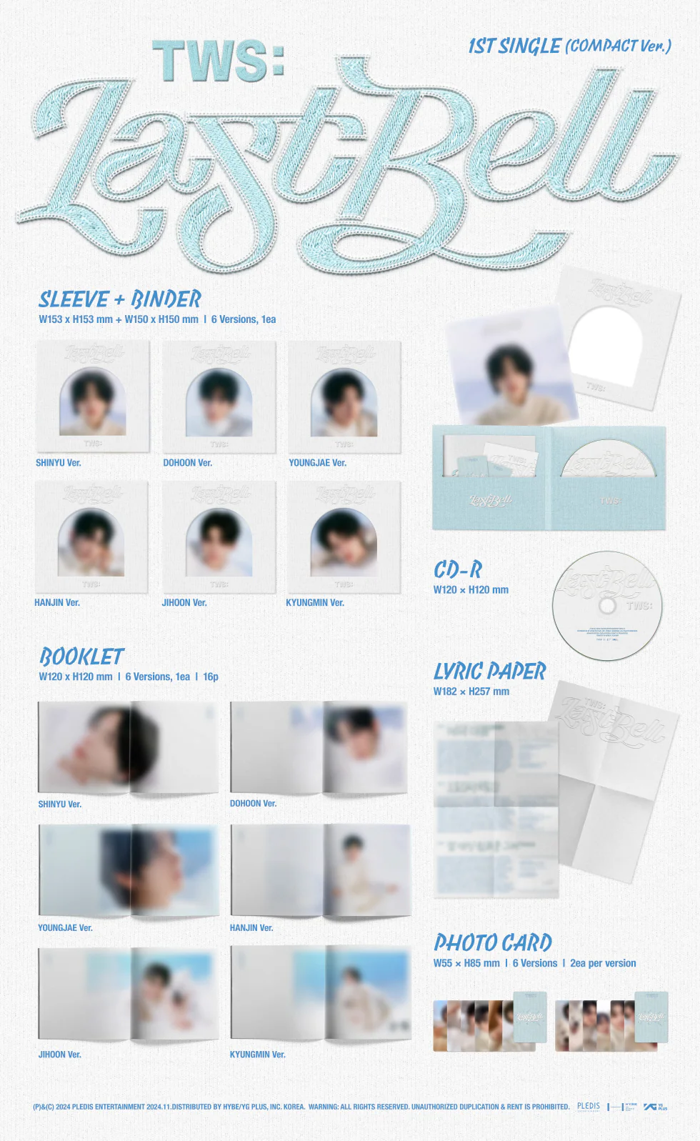 TWS - [LAST BELL] 1st Single Album COMPACT HANJIN Version - Image 2