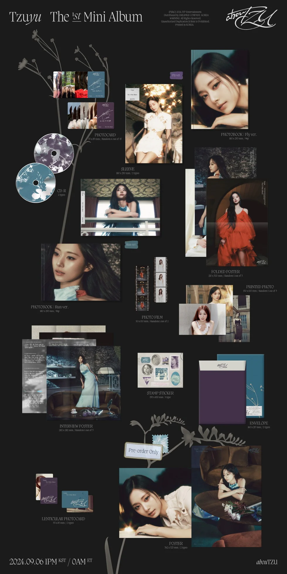 TZUYU (TWICE) - [abouTZU] 1st Mini Album 2 Version SET - Image 2