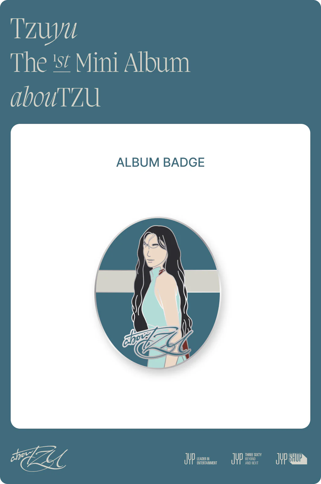 TZUYU (TWICE) - [abouTZU] OFFICIAL MD ALBUM BADGE - Image 2