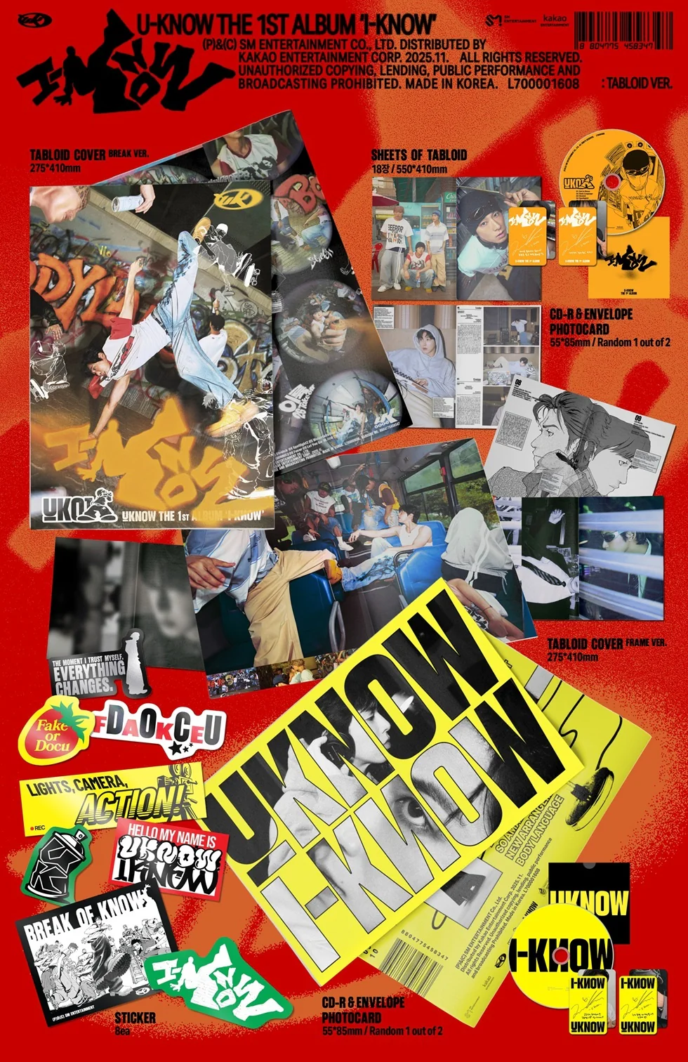 U-KNOW - [I-KNOW] 1st Album TABLOID RANDOM Version - Image 2