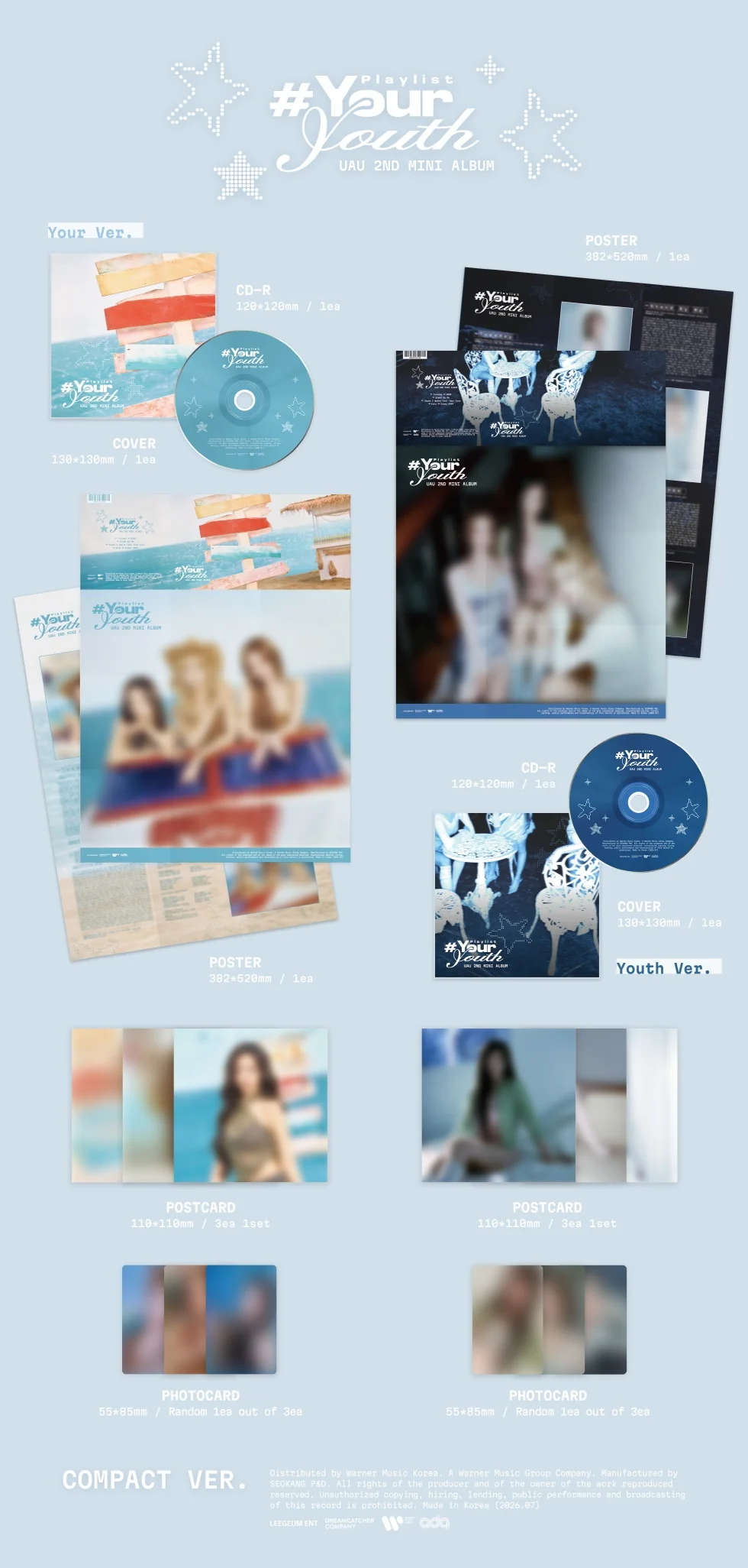 UAU - [PLAYLIST #YOUR YOUTH] 2nd Mini Album COMPACT RANDOM Version - Image 2