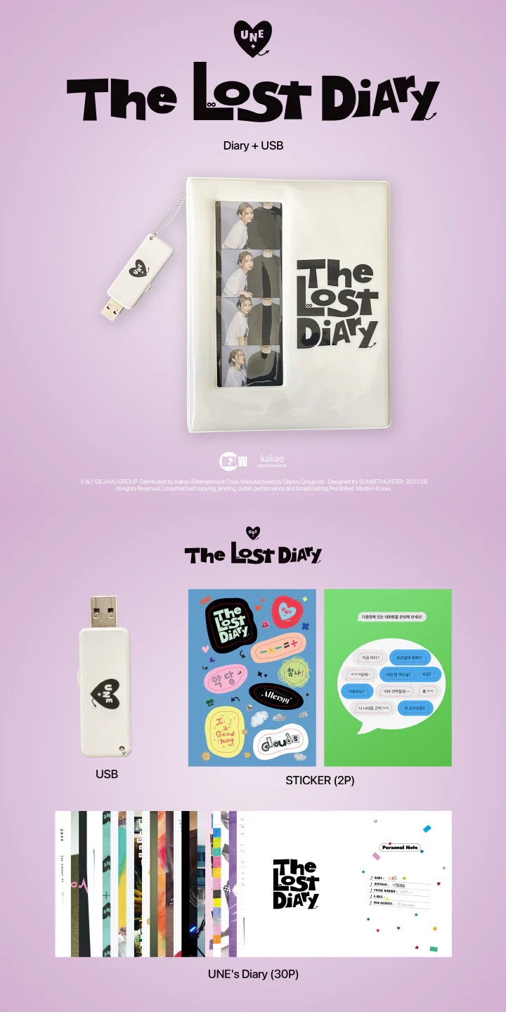 UNE - [The Lost Diary] Mini USB Album - Image 2