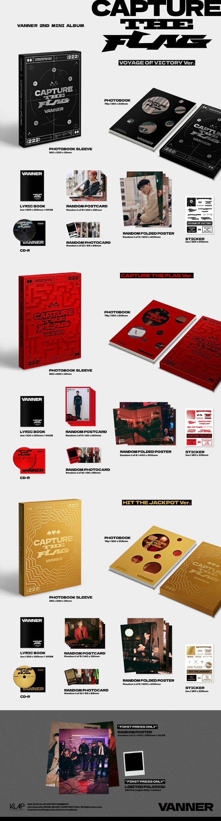 VANNER - [CAPTURE THE FLAG] 2nd Mini Album HIT THE JACKPOT Version - Image 2