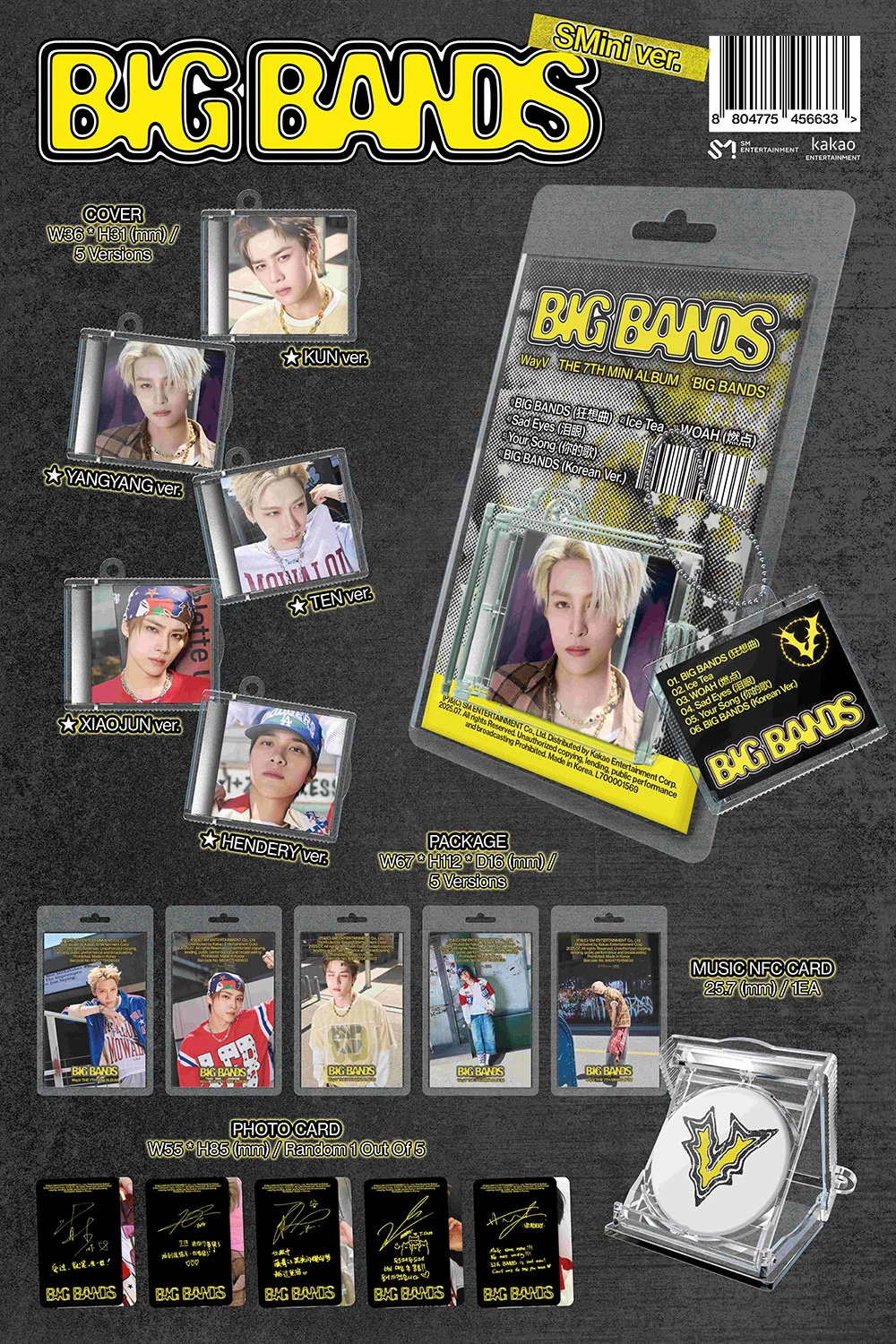 WayV - [BIG BANDS] 7th Mini Album SMini RANDOM Version - Image 2