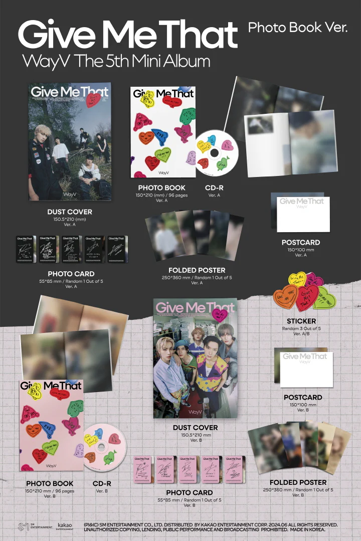 WAYV - [GIVE ME THAT] 5th Mini Album PHOTOBOOK RANDOM Version - Image 2