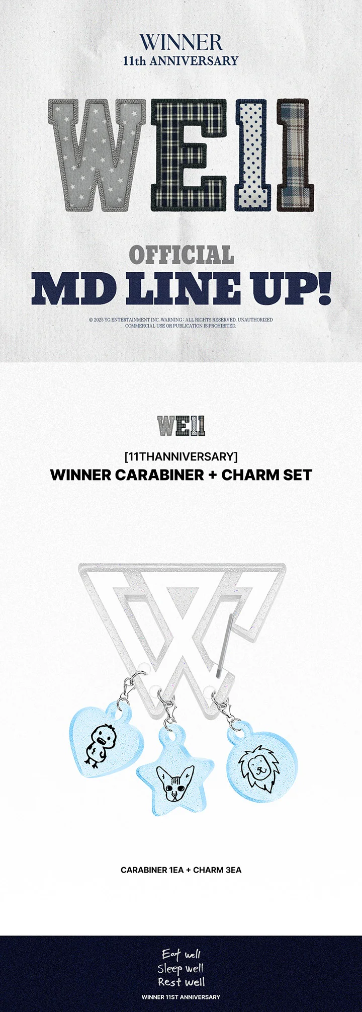 WINNER - [11THANNIVERSARY] OFFICIAL MD WINNER CARABINER + CHARM SET - Image 2