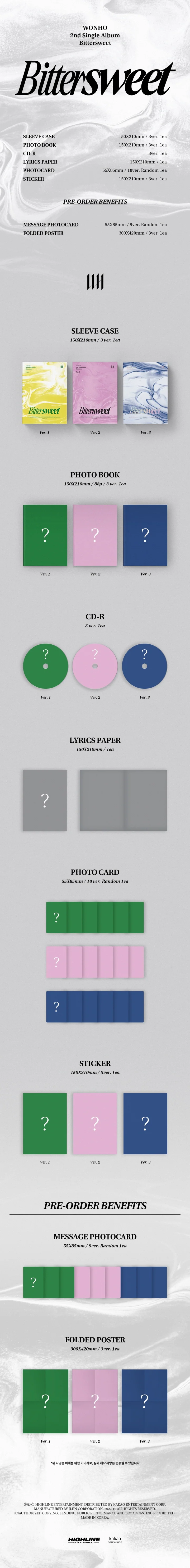 WONHO - [Bittersweet] 2nd Single Album Ver. 3 - Image 2