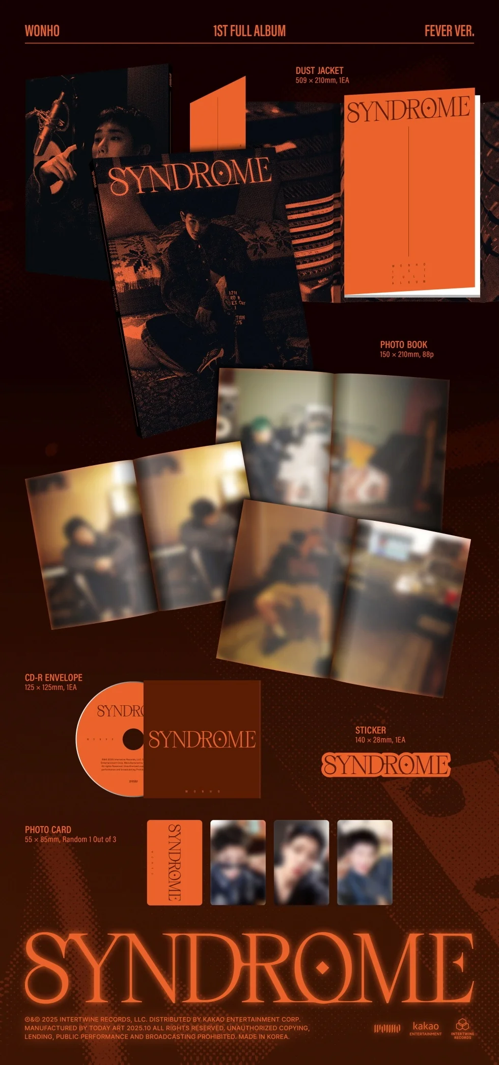WONHO - [SYNDROME] 1st Full Album RANDOM Version - Image 3
