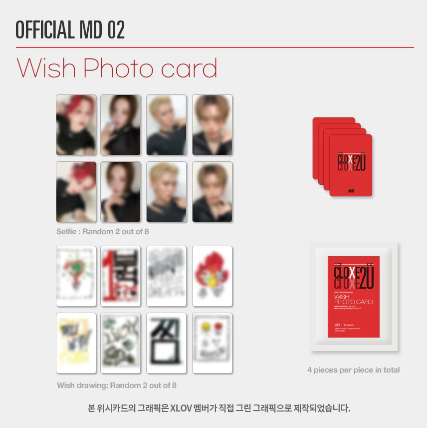 XLOV - [CLOXE 2U] 2nd FANMEETING OFFICIAL MD WISH PHOTOCARD - Image 2