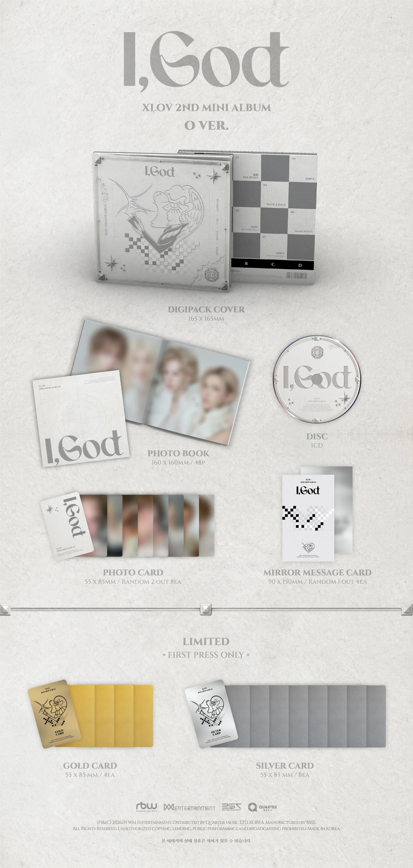 XLOV - [I,GOD] 2nd Mini Album O Version - Image 2