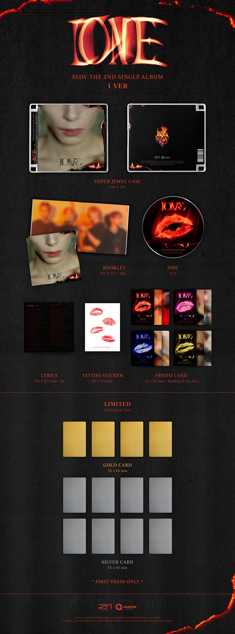XLOV - [I ONE] 2nd Single Album 1 (ONE) Version - Image 2