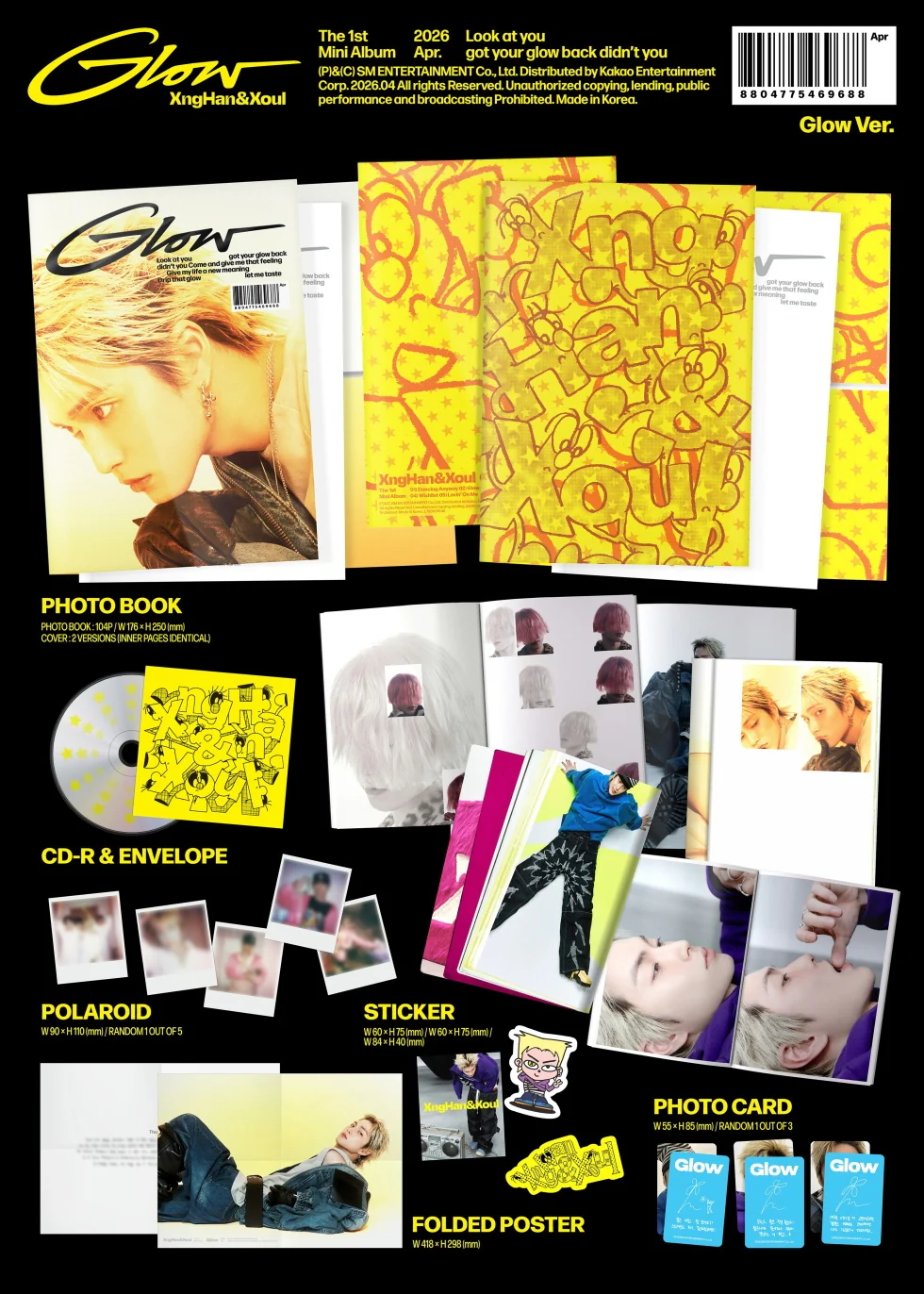 XNGHAN&XOUL - [GLOW] 1st Mini Album GLOW B Version - Image 2