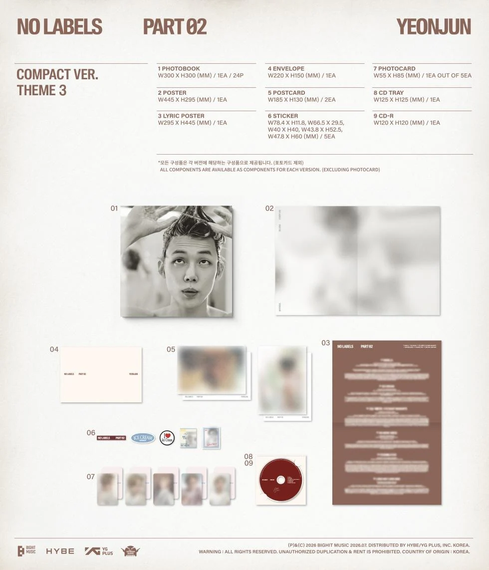 YEONJUN - [NO LABELS : PART 02] 2nd Mini Album COMPACT RANDOM Version - Image 4