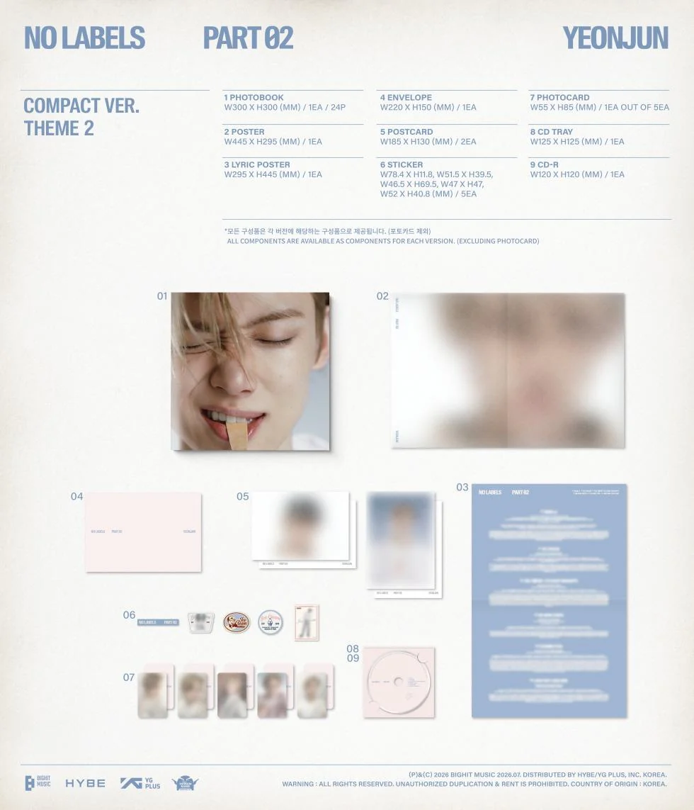 YEONJUN - [NO LABELS : PART 02] 2nd Mini Album COMPACT THEME 2 Version - Image 2