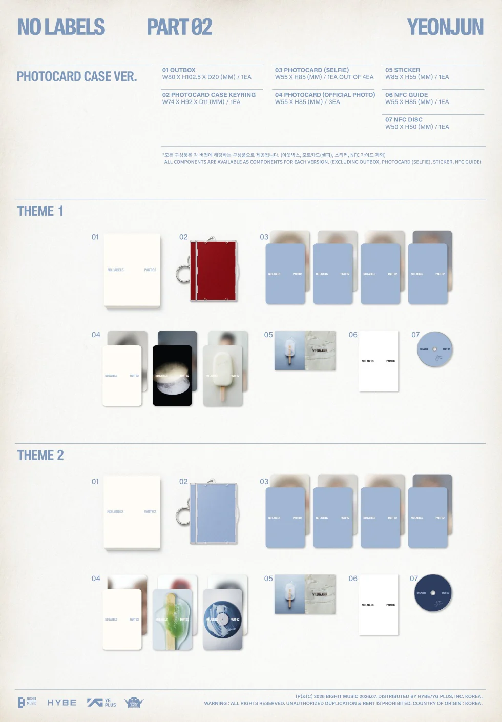 (LUCKY DRAW) YEONJUN - [NO LABELS : PART 02] 2nd Mini Album PHOTOCARD CASE THEME 1 Version - Image 2