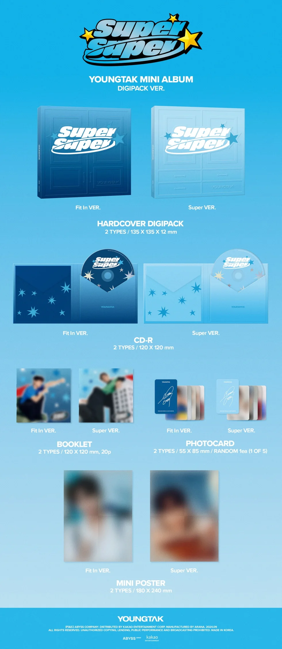 YOUNGTAK - [SUPERSUPER] Mini Album DIGIPACK 2 Version SET - Image 2