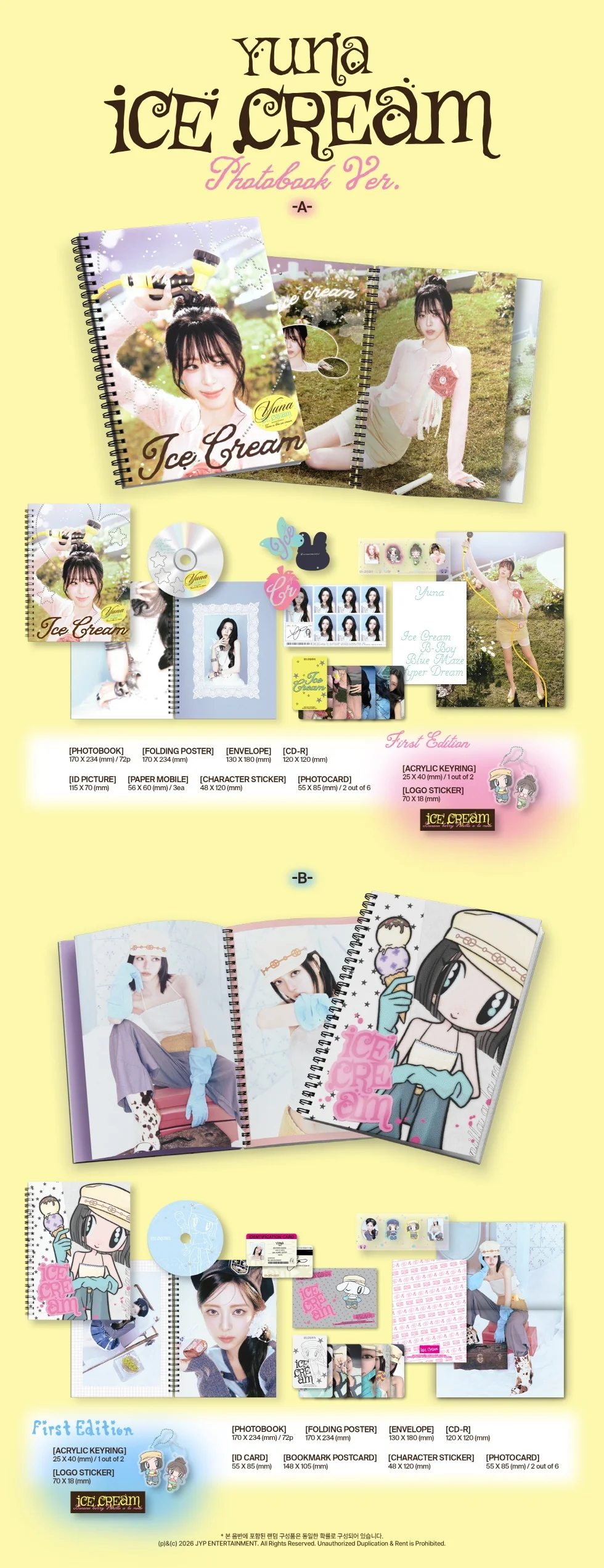 YUNA (ITZY) - [ICE CREAM] 1st Mini Album PHOTOBOOK B Version - Image 2