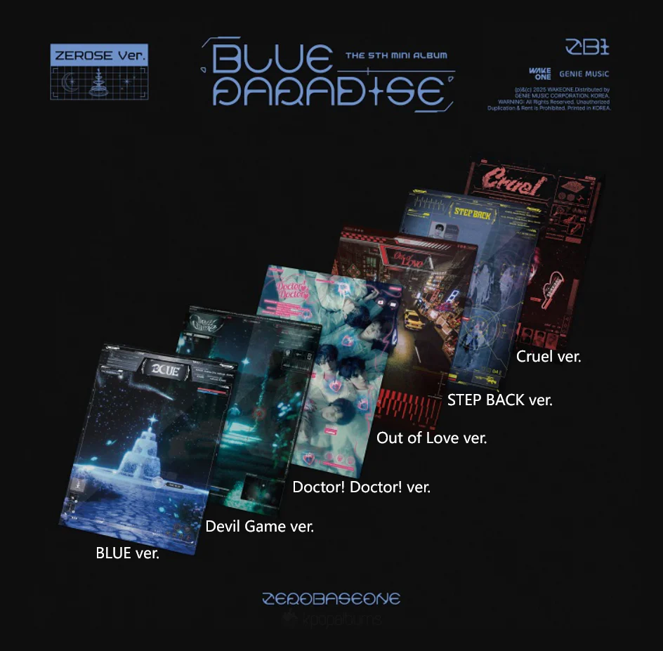 ZEROBASEONE - [BLUE PARADISE] 5th Mini Album ZEROSE 6 Version SET - Image 3