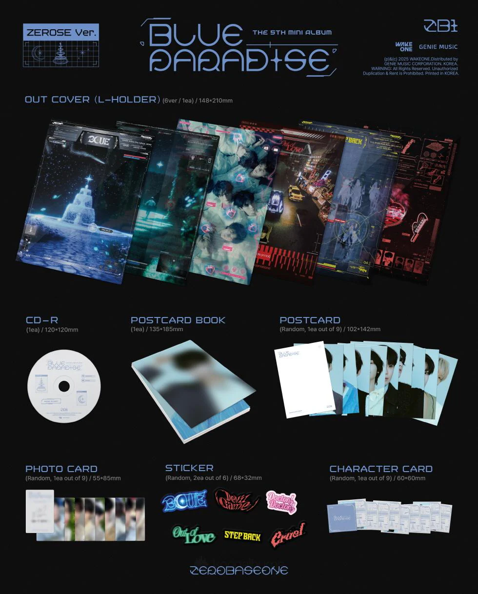 ZEROBASEONE - [BLUE PARADISE] 5th Mini Album ZEROSE STEP BACK Version - Image 2