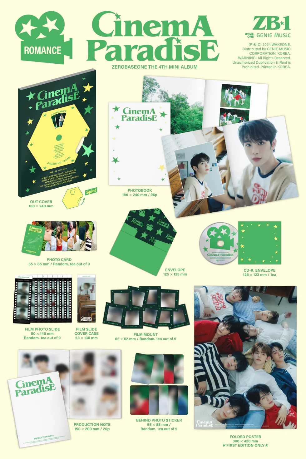 ZEROBASEONE - [CINEMA PARADISE] 4th Mini Album ROMANCE Version - Image 2