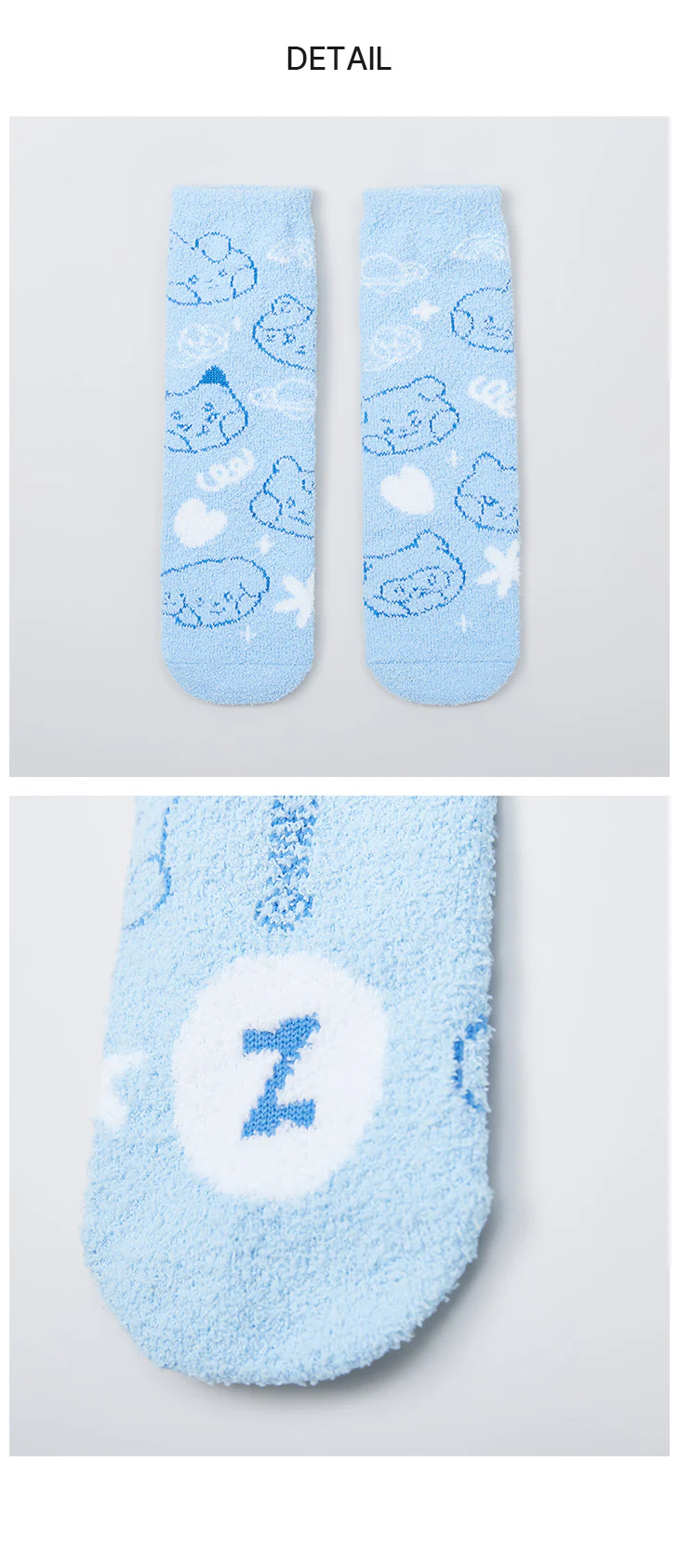 ZEROBASEONE - [SPAO with zeroni] BLUE SLEEP SOCKS - Image 4
